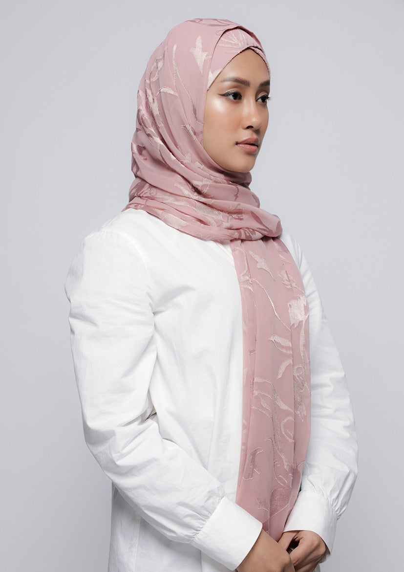 She Pink - Printed Brasso - BOKITTA Hijab