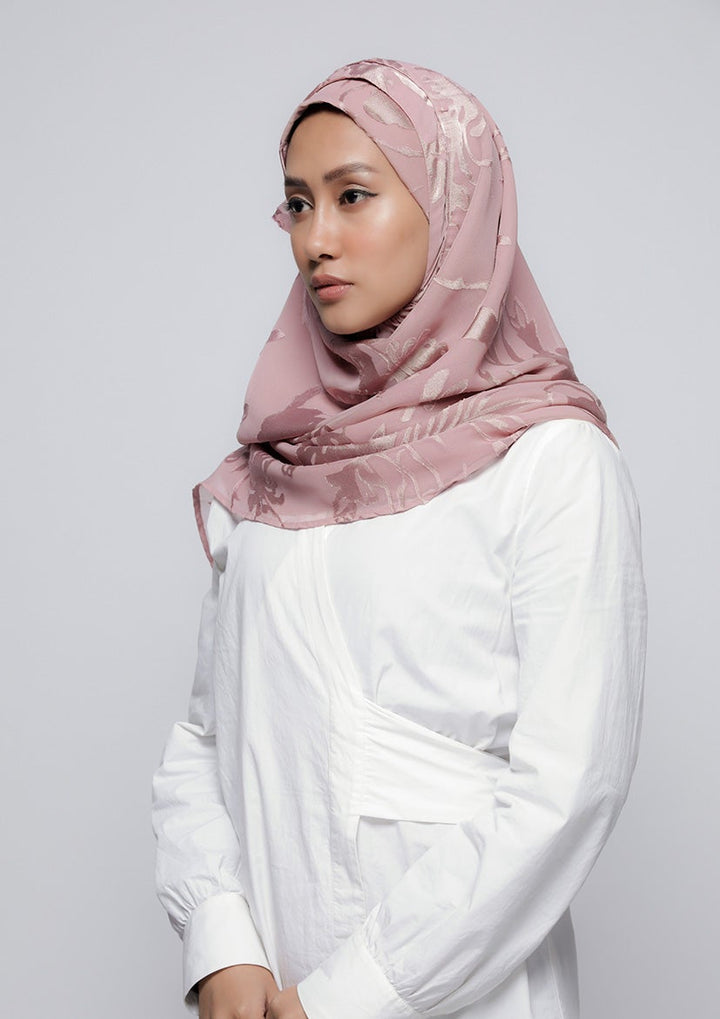 She Pink - Printed Brasso - BOKITTA Hijab