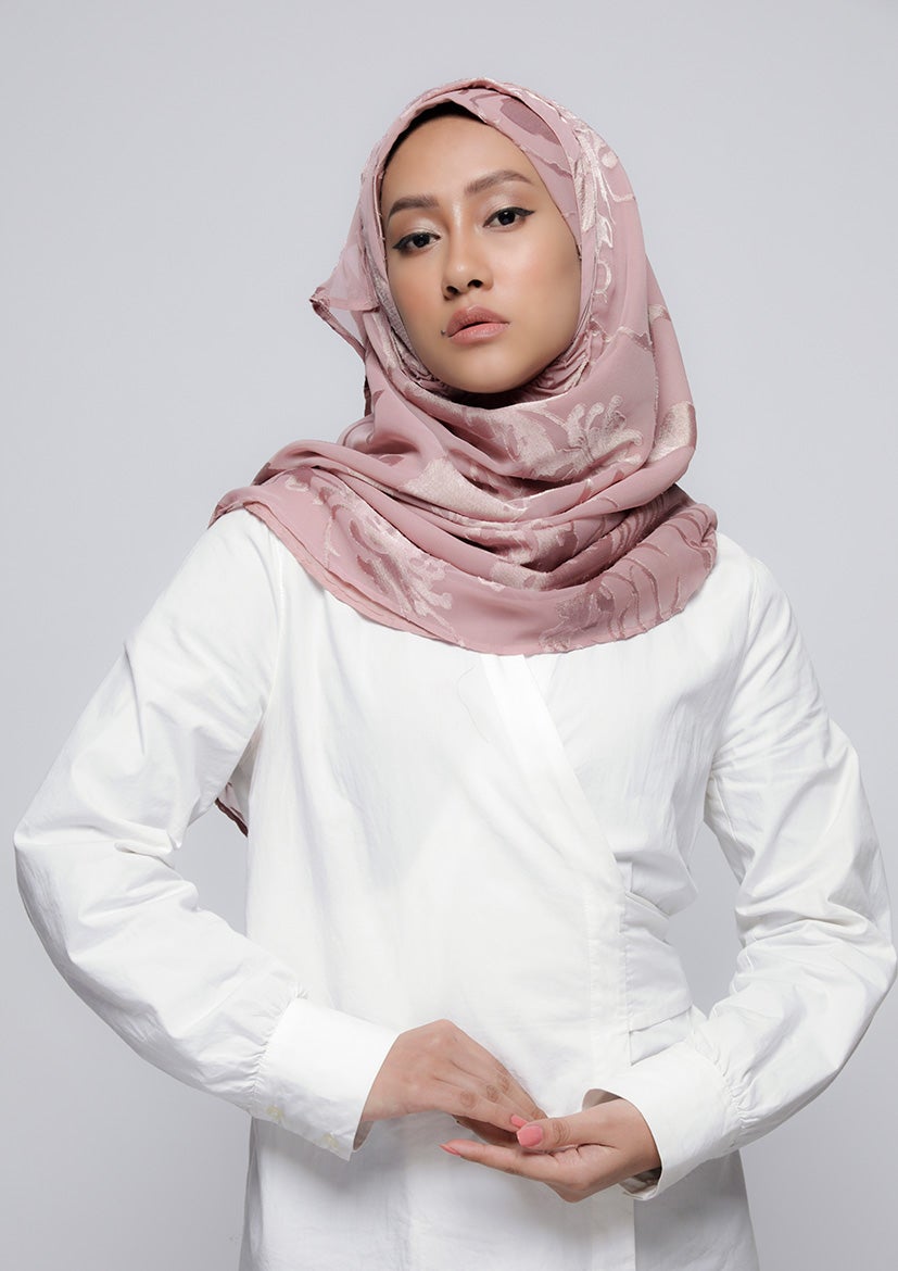 She Pink - Printed Brasso - BOKITTA Hijab