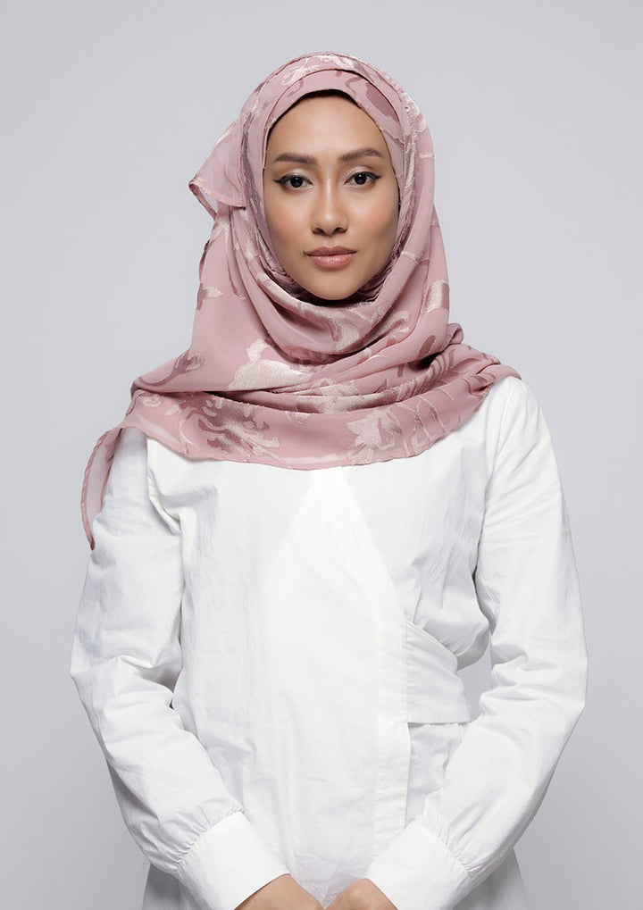 She Pink - Printed Brasso - BOKITTA Hijab