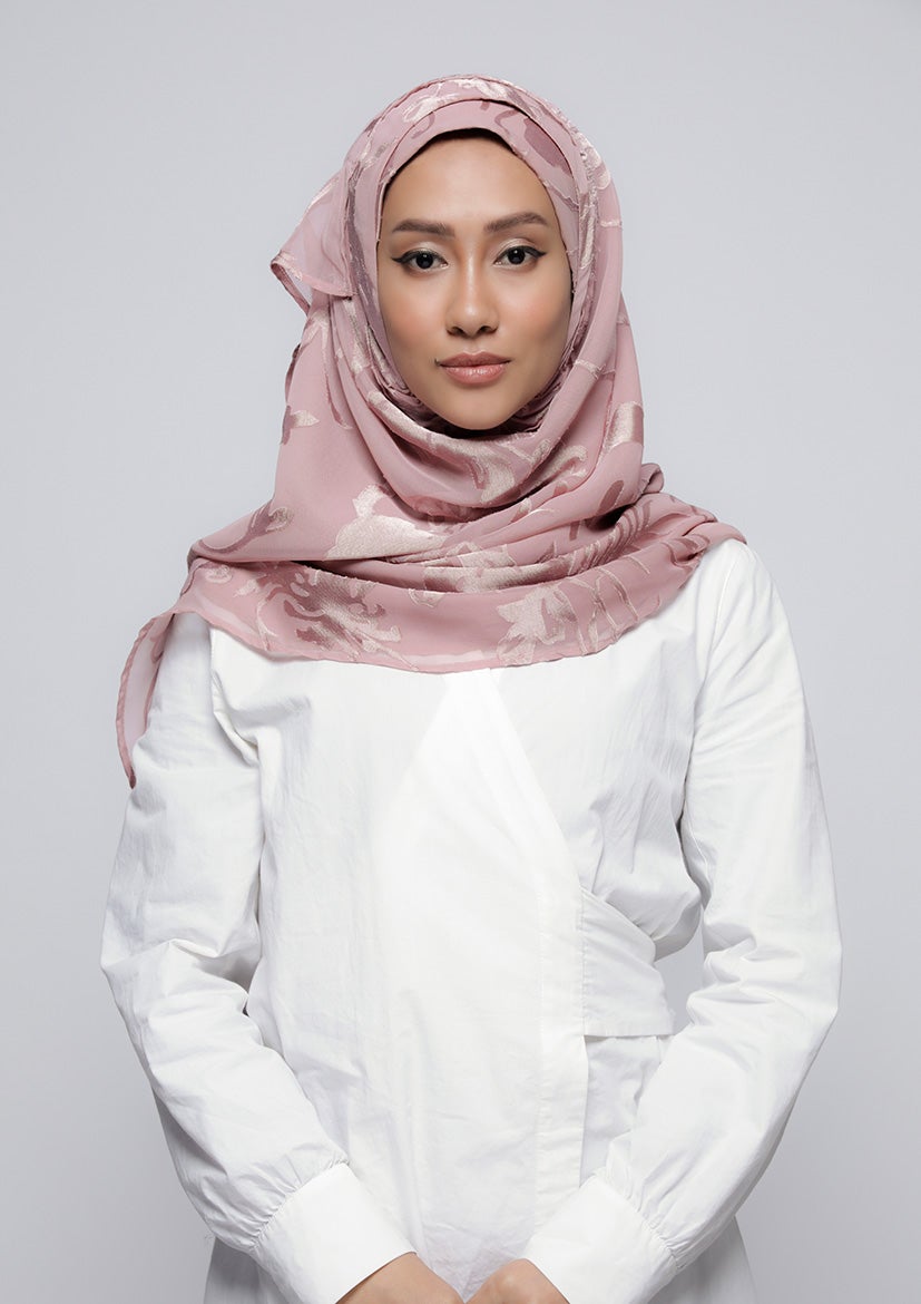 She Pink - Printed Brasso - BOKITTA Hijab