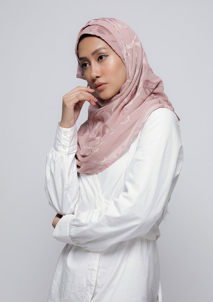 She Pink - Printed Brasso - BOKITTA Hijab
