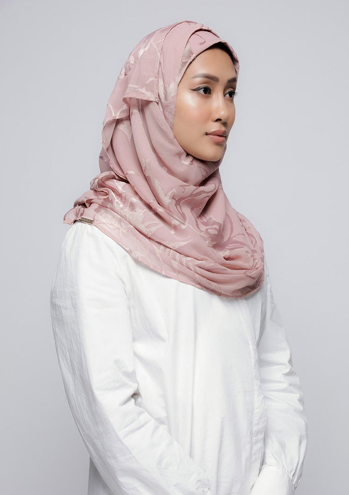 She Pink - Printed Brasso - BOKITTA Hijab