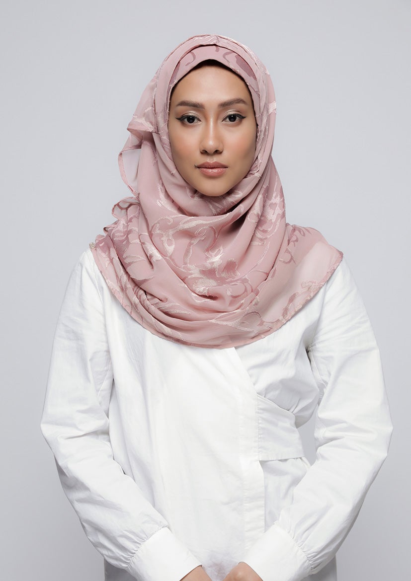 She Pink - Printed Brasso - BOKITTA Hijab