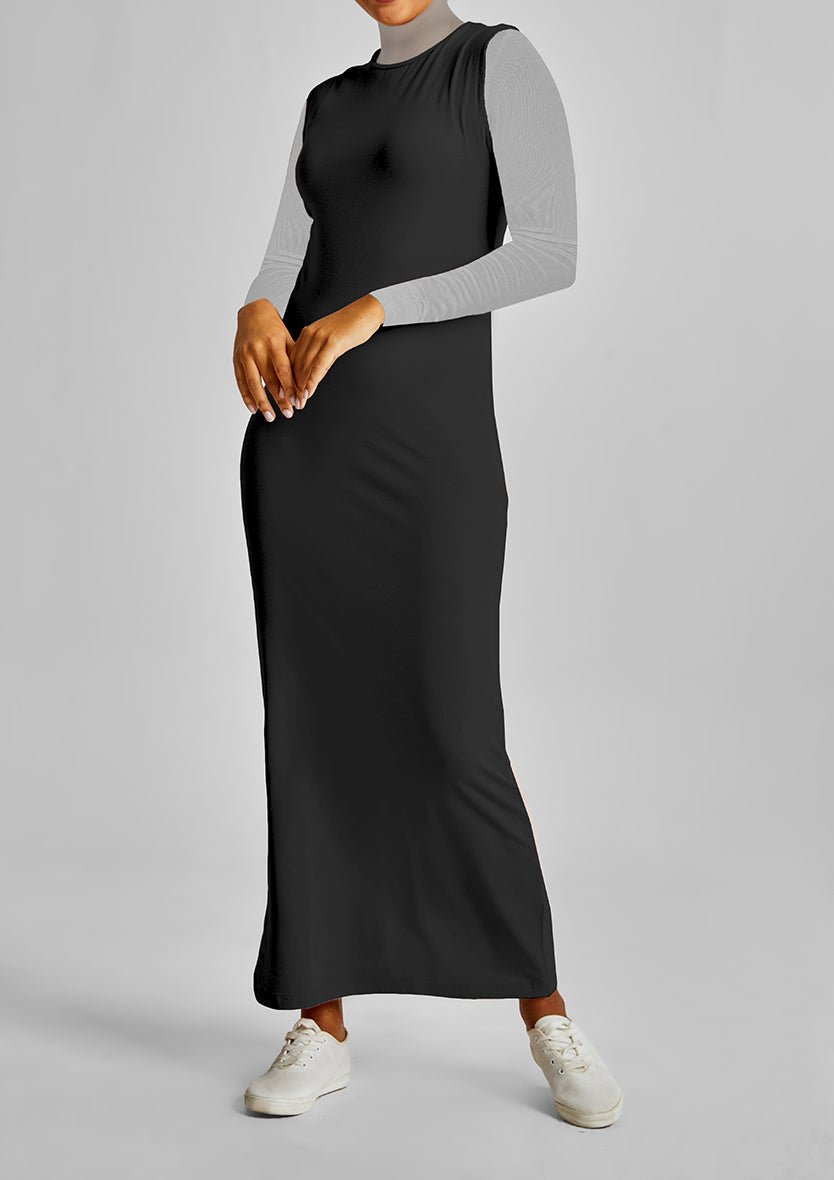 Modest sleeveless inner slip dress S/M / Light Beige Modest sleeveless inner slip dress S/M / Light Beige