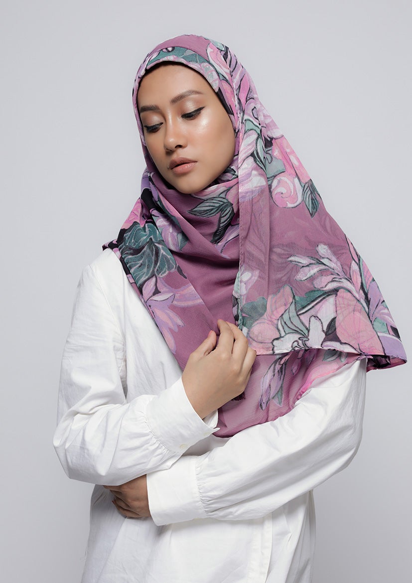 Soul Mate - Printed Crinkled Chiffon - BOKITTA Hijab