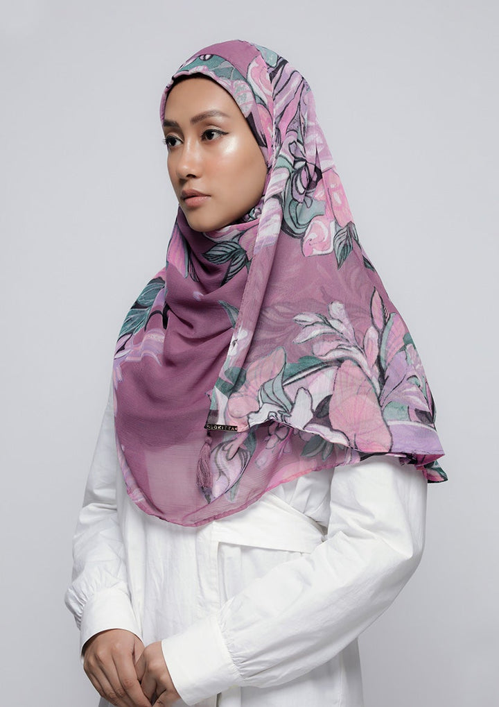 Soul Mate - Printed Crinkled Chiffon - BOKITTA Hijab