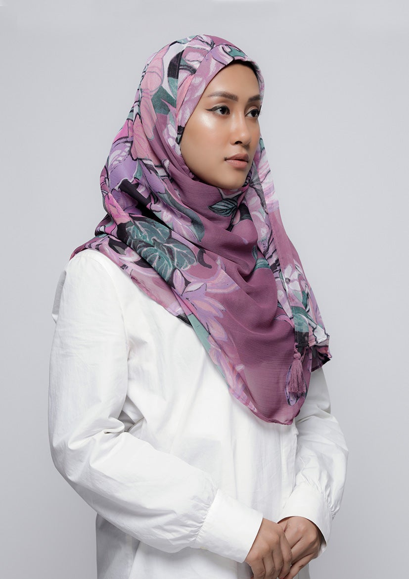 Soul Mate - Printed Crinkled Chiffon - BOKITTA Hijab