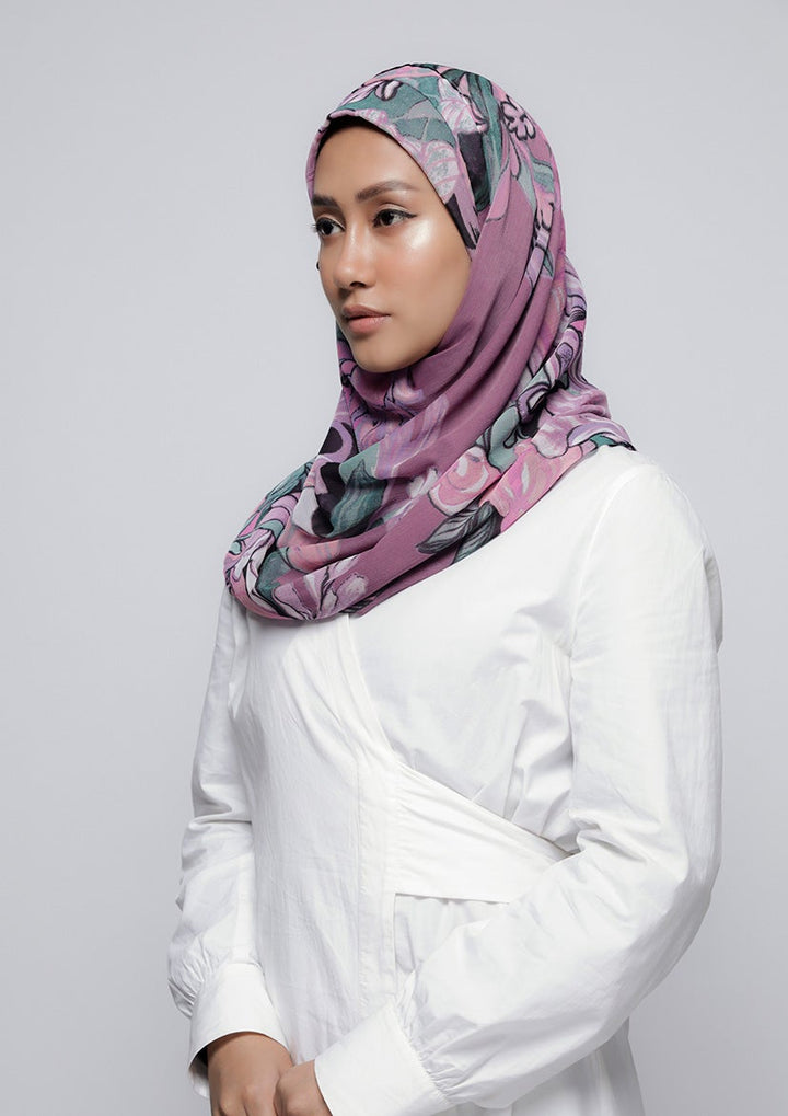 Soul Mate - Printed Crinkled Chiffon - BOKITTA Hijab