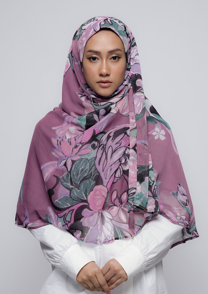 Soul Mate - Printed Crinkled Chiffon - BOKITTA Hijab