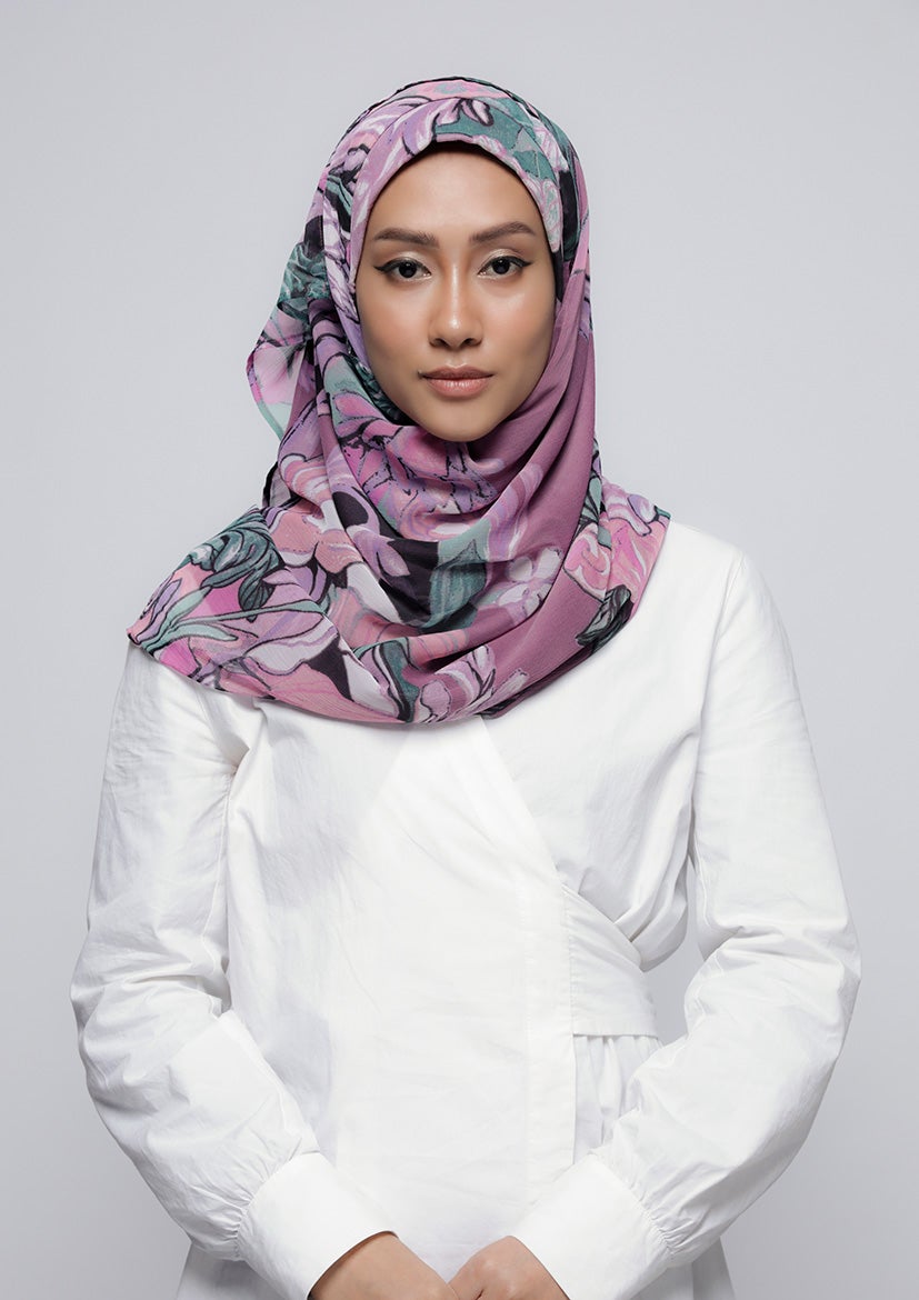 Soul Mate - Printed Crinkled Chiffon - BOKITTA Hijab