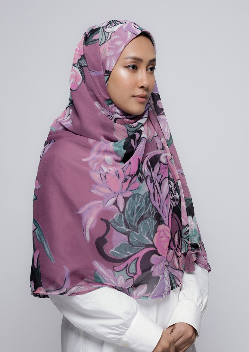 Soul Mate - Printed Crinkled Chiffon - BOKITTA Hijab