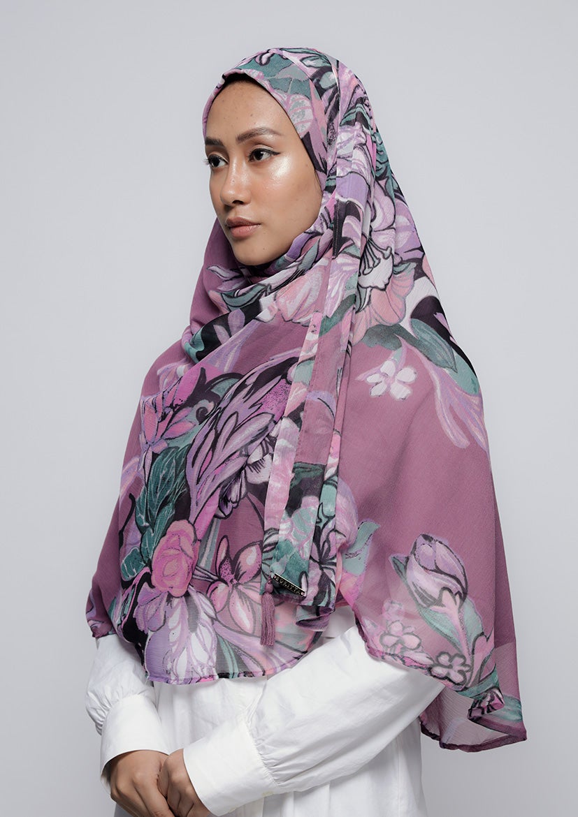 Soul Mate - Printed Crinkled Chiffon - BOKITTA Hijab