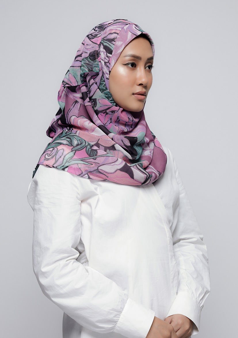 Soul Mate - Printed Crinkled Chiffon - BOKITTA Hijab