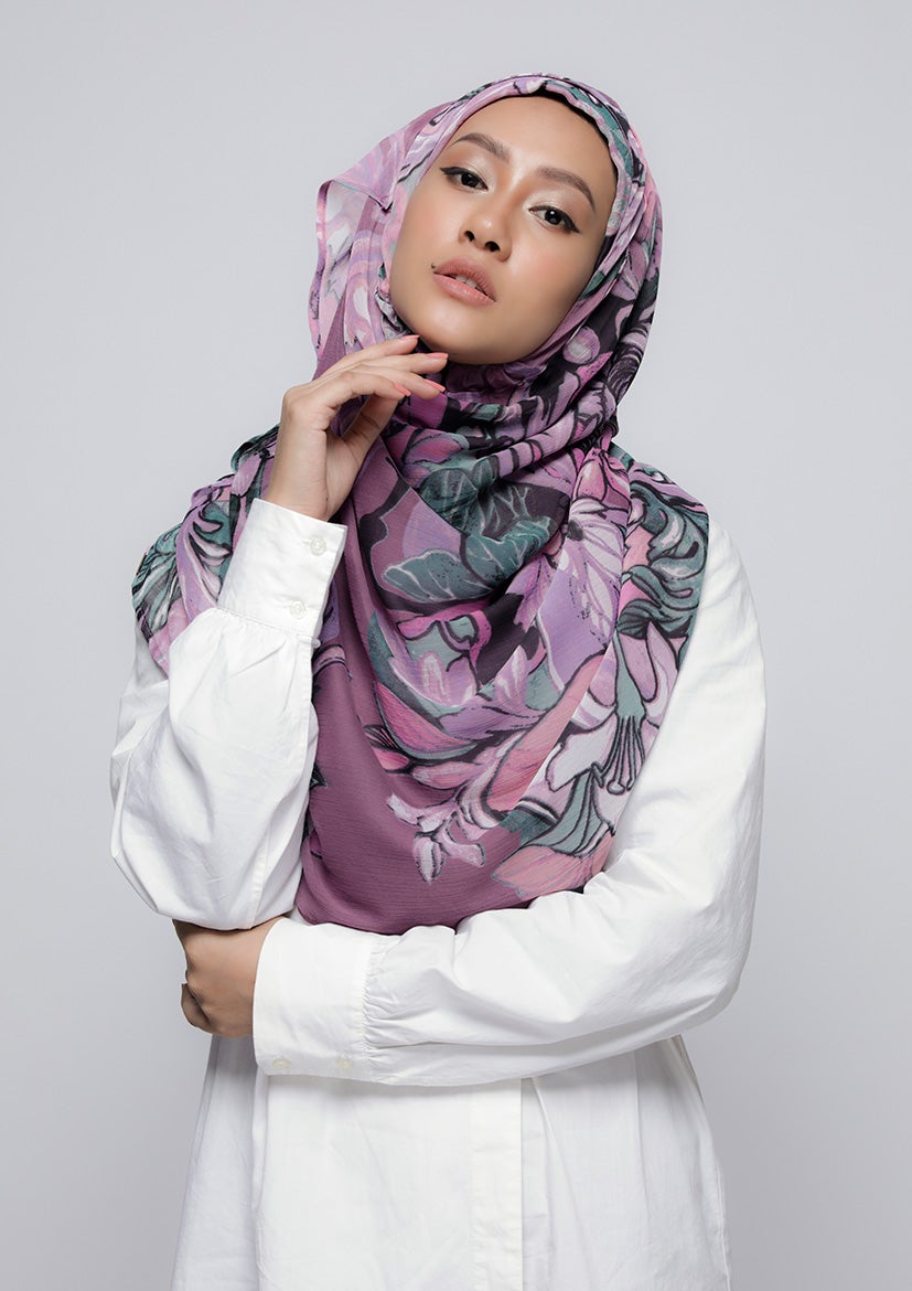 Soul Mate - Printed Crinkled Chiffon - BOKITTA Hijab