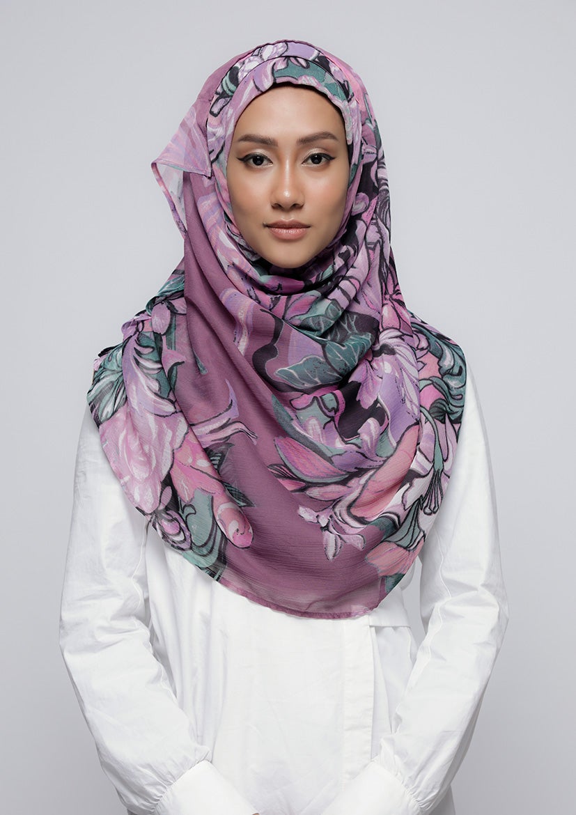 Soul Mate - Printed Crinkled Chiffon - BOKITTA Hijab