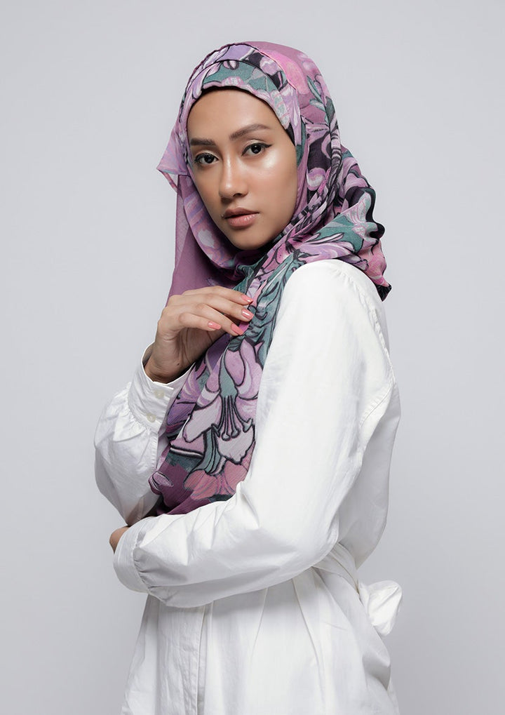 Soul Mate - Printed Crinkled Chiffon - BOKITTA Hijab